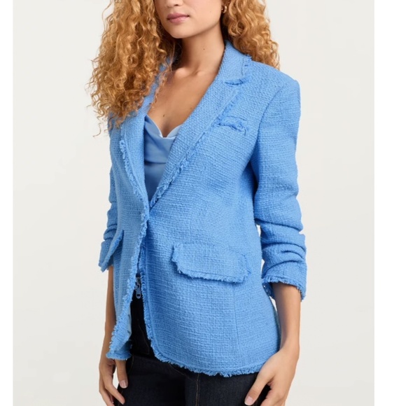 NWT Cinq à Sept Khloe Boucle Blazer - French Blue - Picture 5 of 7